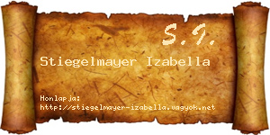 Stiegelmayer Izabella névjegykártya